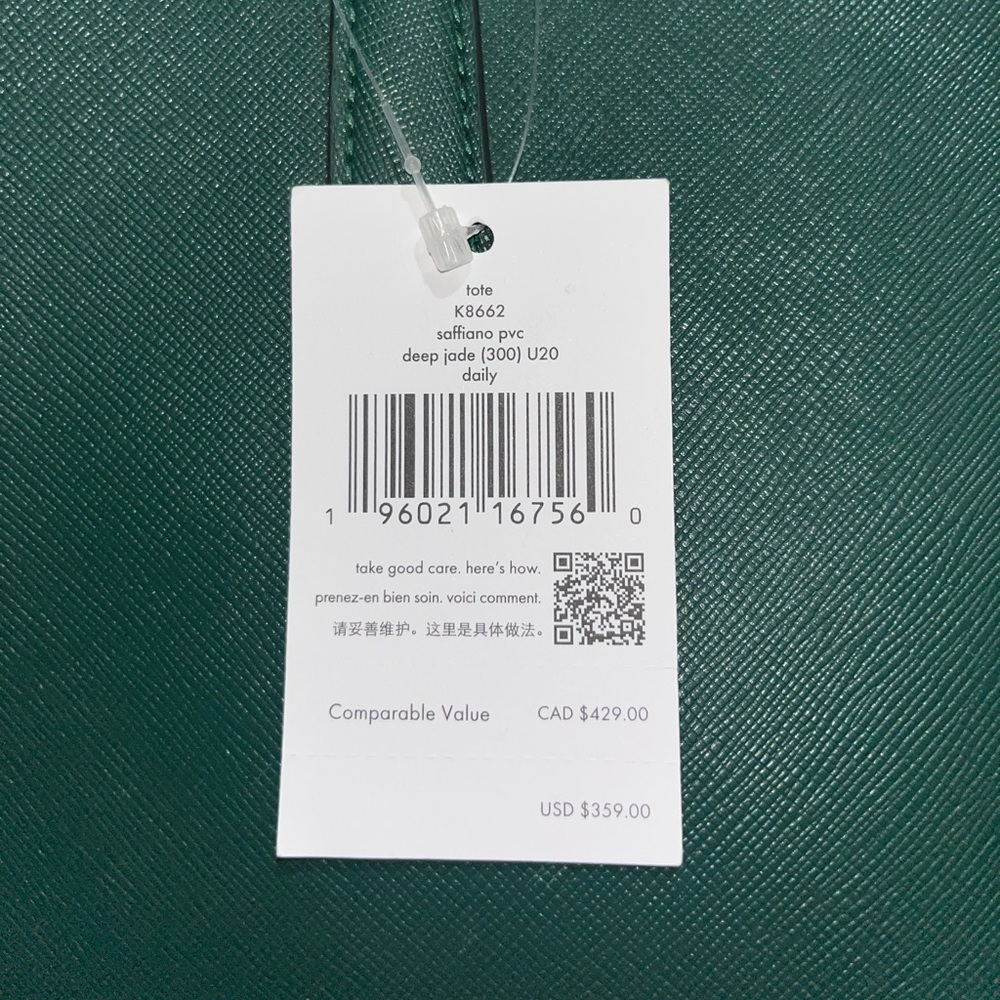 Kate Spade Deep Jade Saffiano Tote - Picture 5 of 5